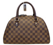 LOUIS VUITTON Damier Ebene Ribera MM Brown Satchel Bag