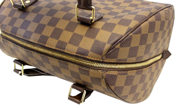 LOUIS VUITTON Damier Ebene Ribera MM Brown Satchel Bag