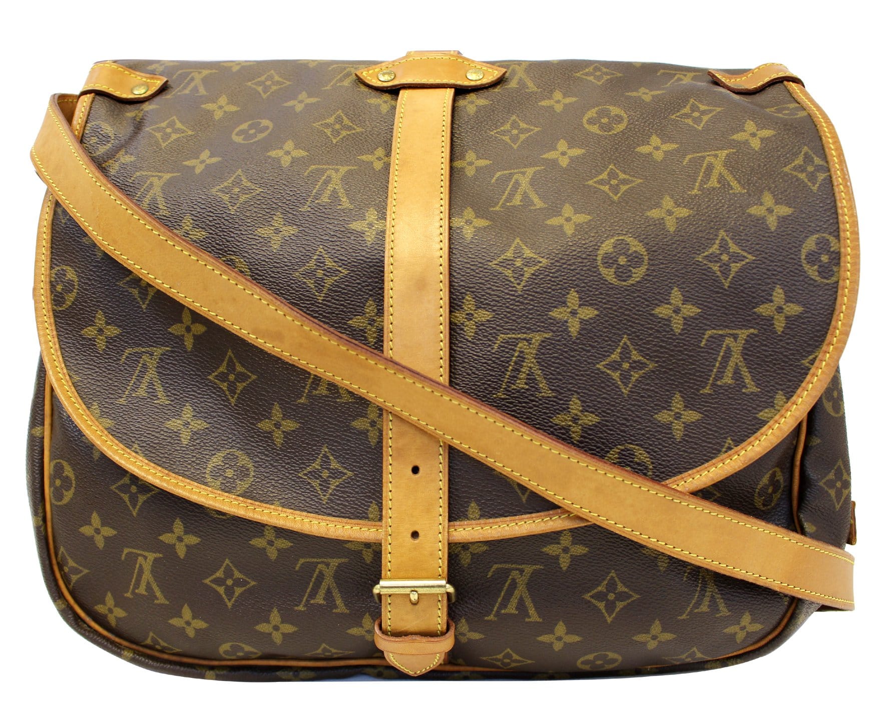 Used Louis Vuitton Saumur 35//Shoulder Bag/Leather/Brown/Whole