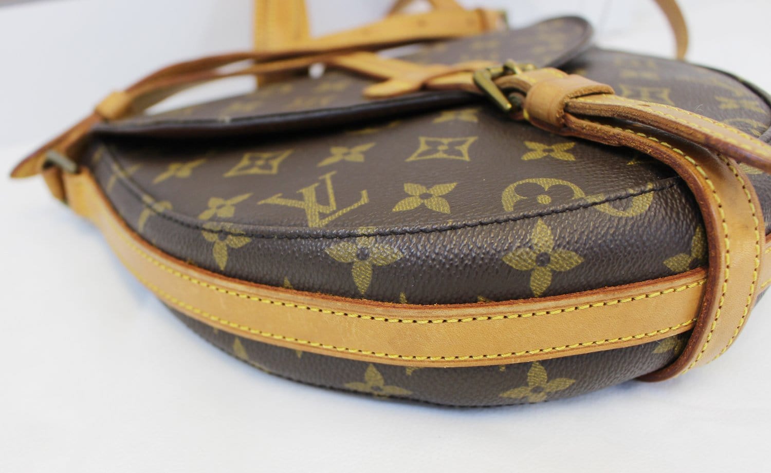 Authentic Louis Vuitton Chantilly MM Shoulder Bag Crossbody Brown