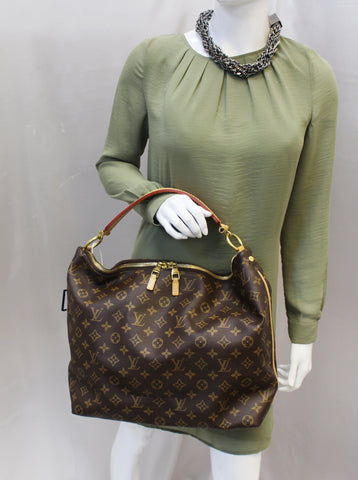 LOUIS VUITTON Sully MM Monogram Canvas Brown Shoulder Bag