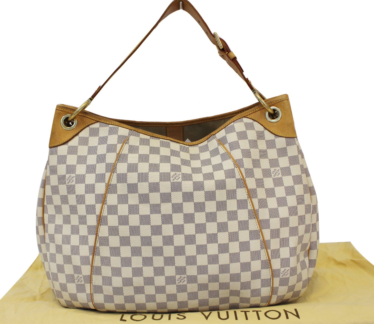 ViaAnabel - 🤍Louis Vuitton Damier Azur Totally GM Bag ▪️This stylish tote  is finely crafted of Louis Vuitton signature damier canvas in azure blue in  the largest size. ▪️The bag feature vachetta