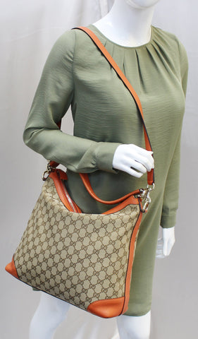 GUCCI Beige GG Canvas Miss GG Original Hobo Bag