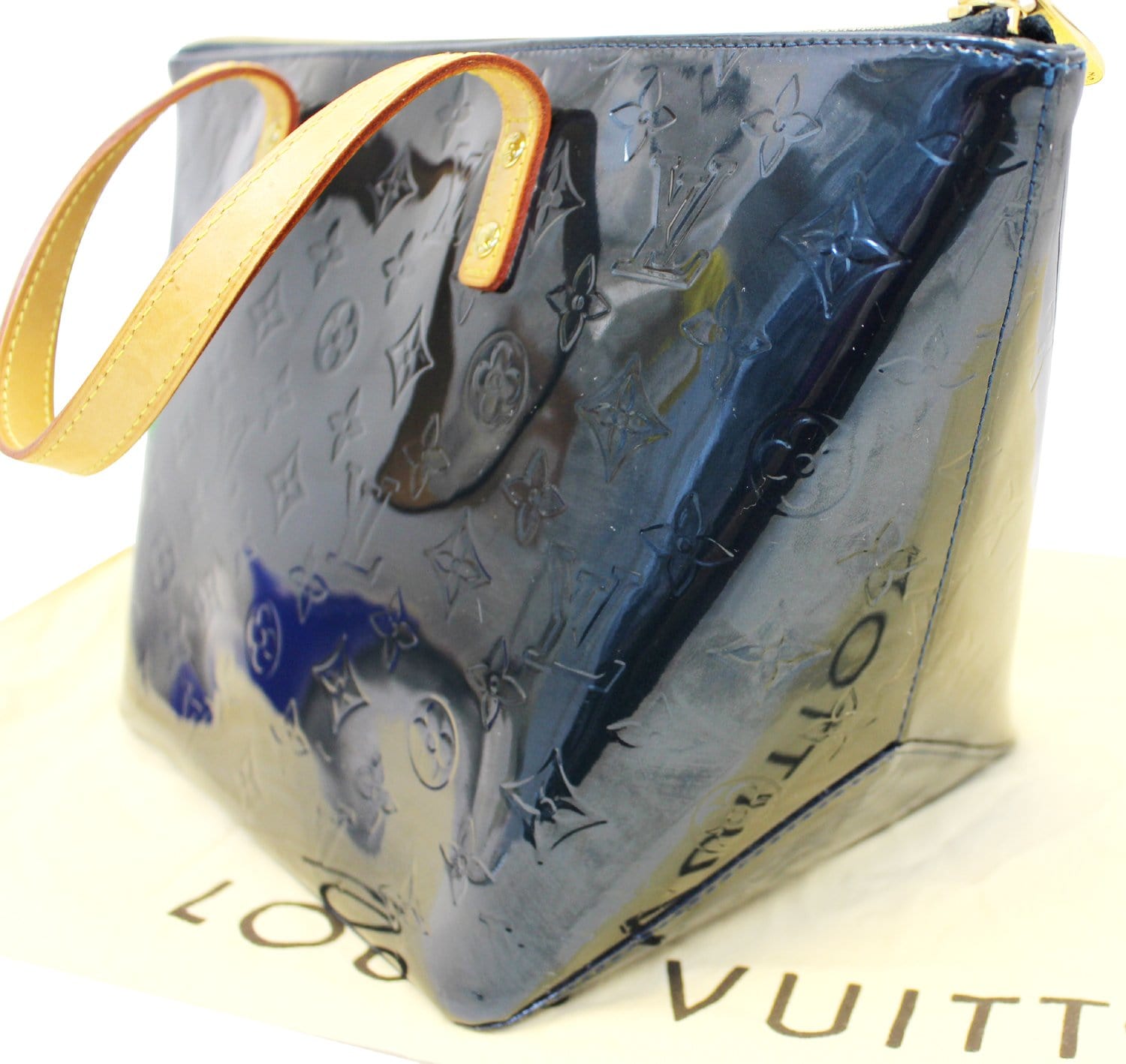 Louis Vuitton Blue Nuit Monogram Vernis Sunset Boulevard Bag - LabelCentric