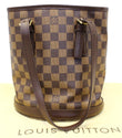 LOUIS VUITTON Damier Ebene Brown Marais Bucket Bag