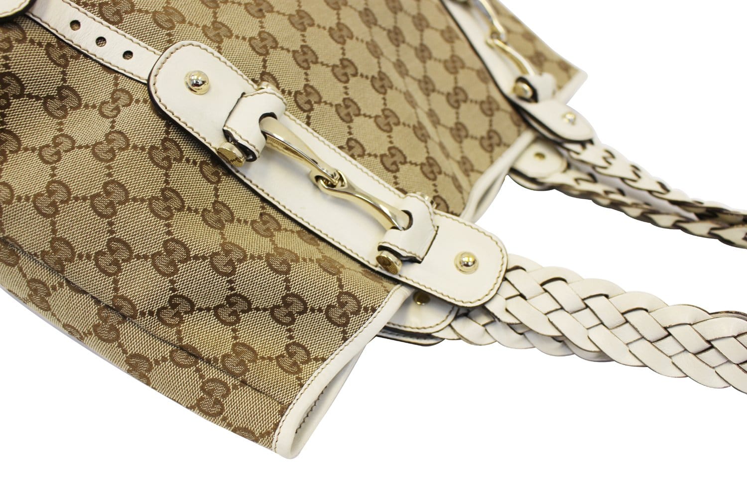 Gucci GG Signature Medium Abbey Shoulder Bag - White Shoulder Bags,  Handbags - GUC1349728
