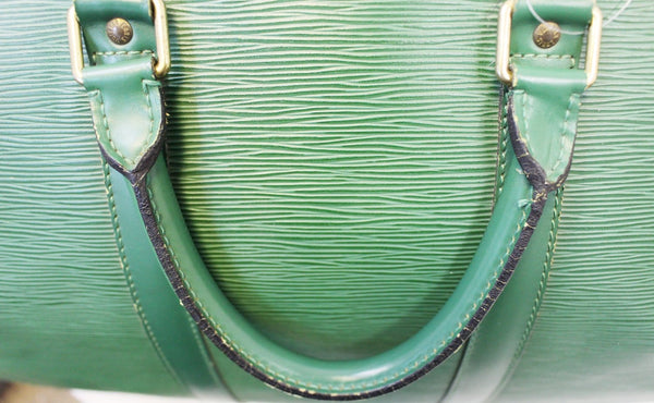 Louis Vuitton Keepall 50 Epi Leather Boston Satchel Bag - green