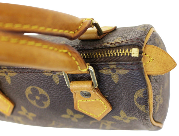 LOUIS VUITTON Monogram Mini Speedy Satchel Handbag