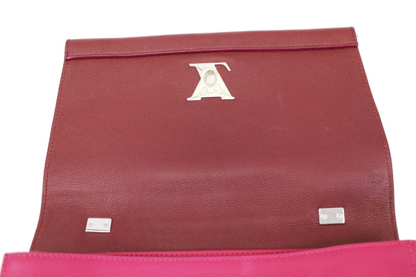 LOUIS VUITTON Burgundy/Pink Lockme II Shoulder Bag