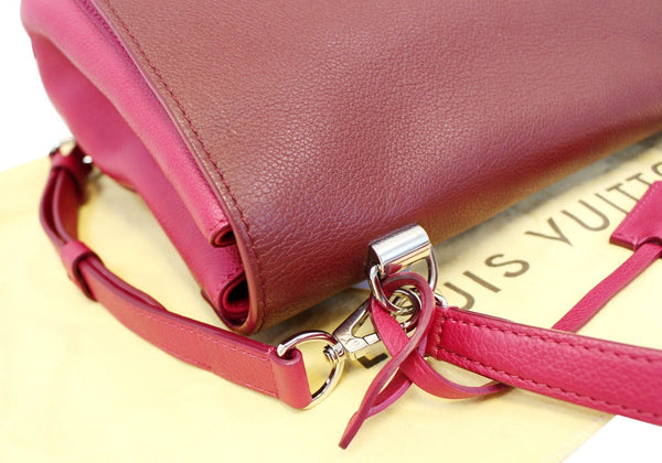 LOUIS VUITTON Burgundy/Pink Lockme II Shoulder Bag