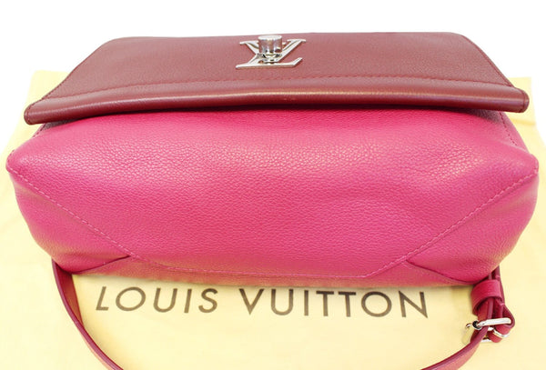 LOUIS VUITTON Burgundy/Pink Lockme II Shoulder Bag