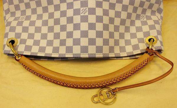 LOUIS VUITTON Damier Azur Artsy MM Shoulder Tote Bag