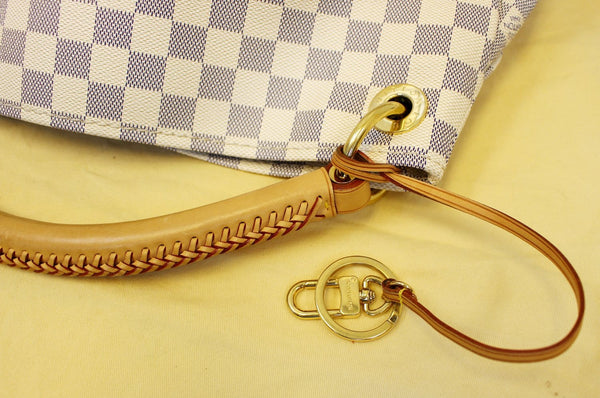 LOUIS VUITTON Damier Azur Artsy MM Shoulder Tote Bag