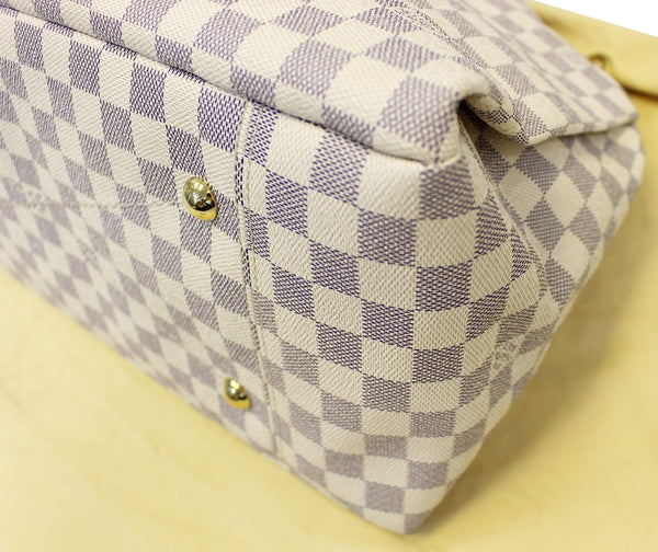 LOUIS VUITTON Damier Azur Artsy MM Shoulder Tote Bag