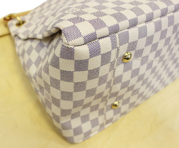 LOUIS VUITTON Damier Azur Artsy MM Shoulder Tote Bag