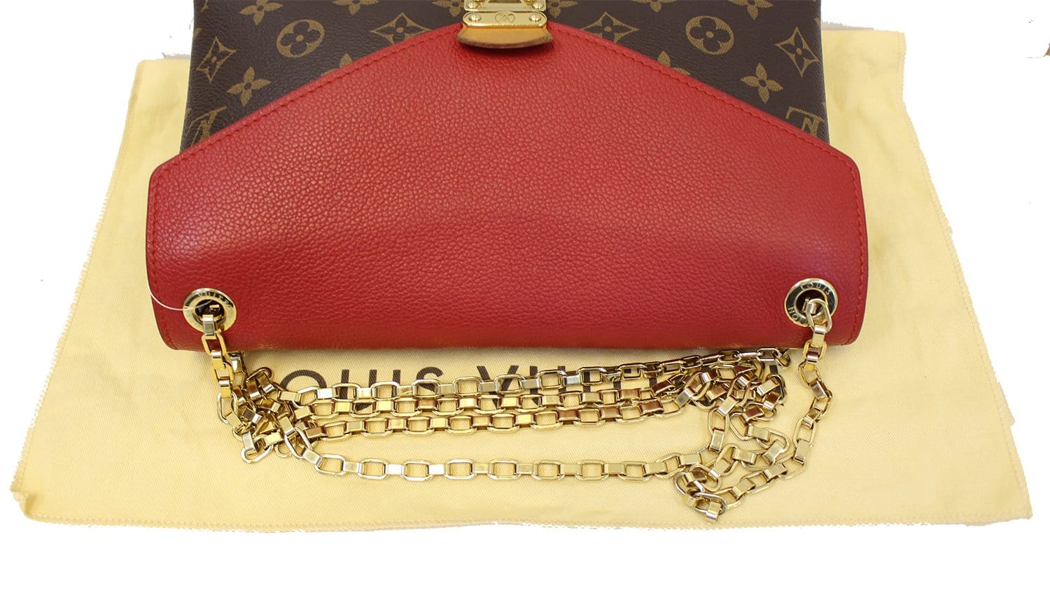 Louis Vuitton Red + Monogram Pallas Chain
