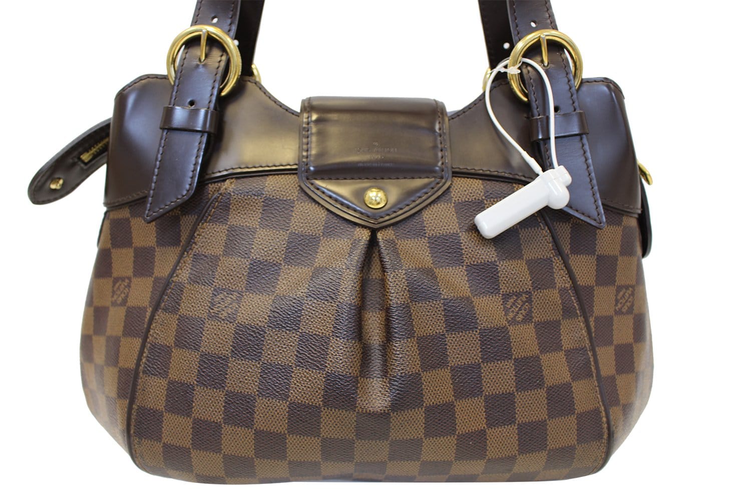Auth Louis Vuitton Damier Ebene Sistina MM Shoulder Bag Brown N41541 -  99356a