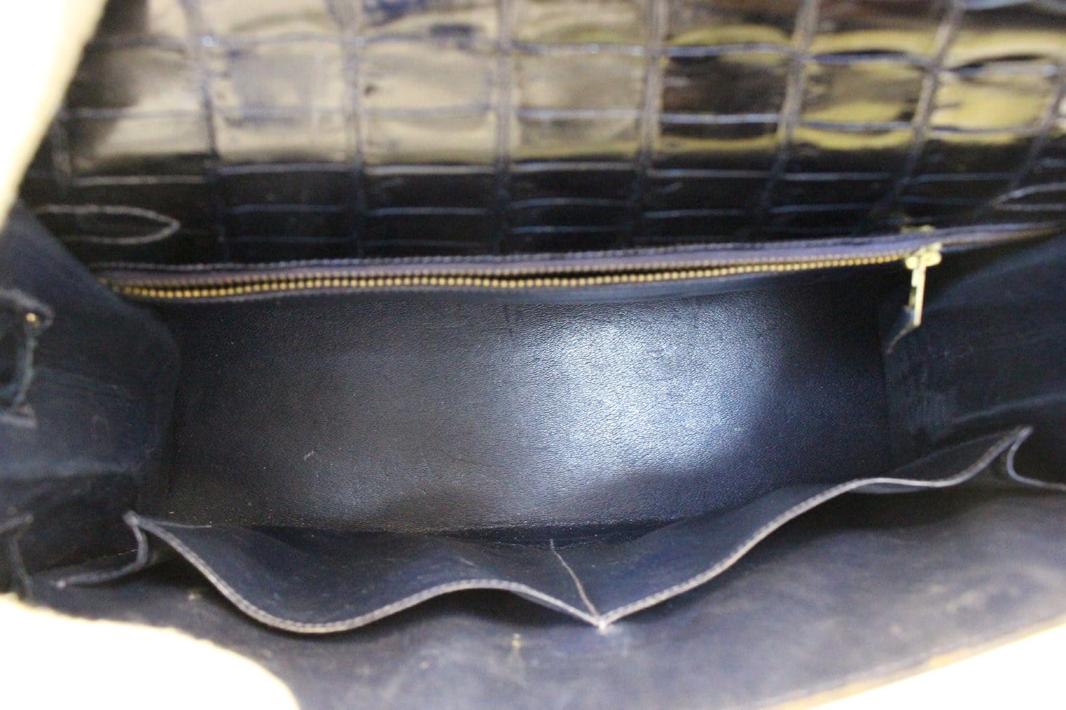 Kelly 32 crocodile handbag Hermès Black in Crocodile - 24108714