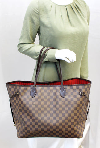 LOUIS VUITTON Damier Ebene Neverfull GM Brown Tote Bag