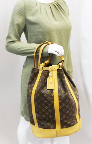 LOUIS VUITTON Monogram Canvas Randonnee GM Backpack Bag