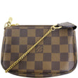 LOUIS VUITTON Mini Pochette Damier Ebene Accessoires Pouch