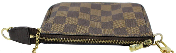 LOUIS VUITTON Mini Pochette Damier Ebene Accessoires Pouch