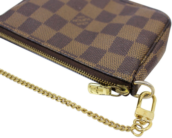 LOUIS VUITTON Mini Pochette Damier Ebene Accessoires Pouch