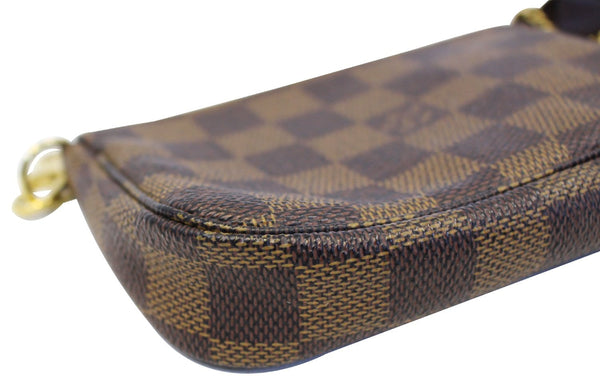 LOUIS VUITTON Mini Pochette Damier Ebene Accessoires Pouch