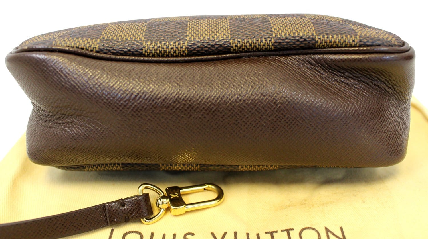 LOUIS VUITTON Damier Ebene Trousse Make Up Bag Pochette 503660