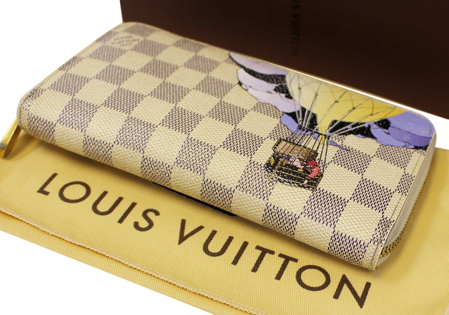 Louis Vuitton Zippy Wallet Damier Azur used (5711)