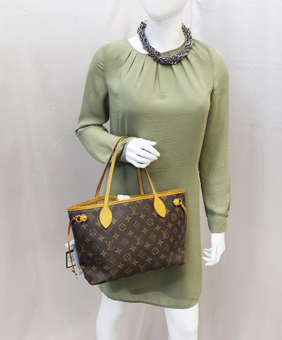 LOUIS VUITTON Neverfull PM Monogram Canvas Tote Shoulder Bag