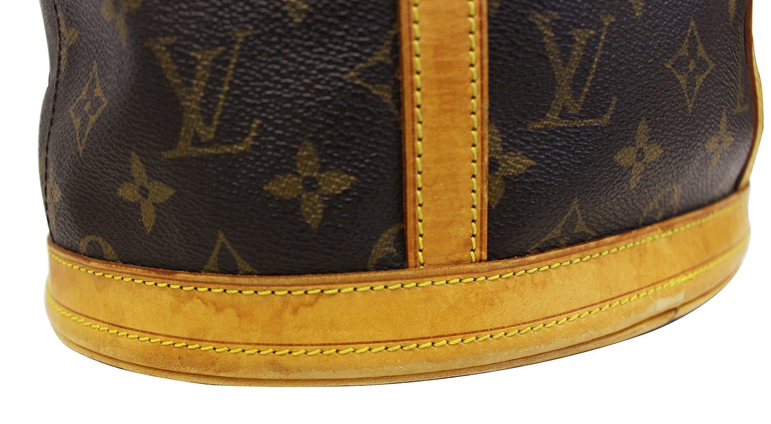 Bucket cloth handbag Louis Vuitton Brown in Cloth - 35608934