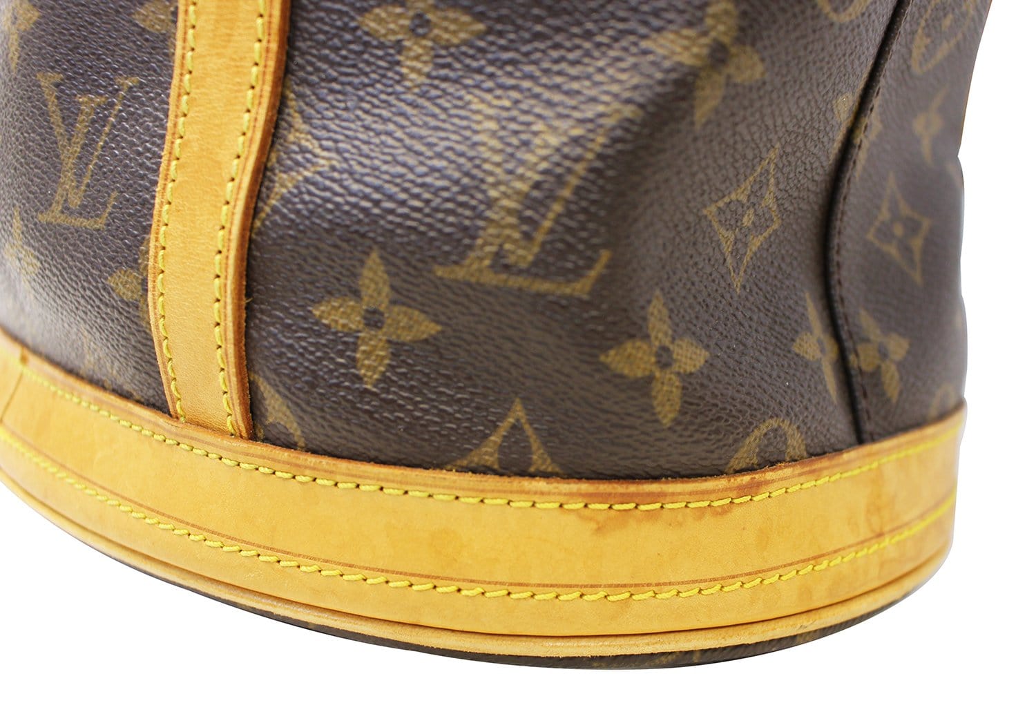 Bucket cloth handbag Louis Vuitton Brown in Cloth - 35607382