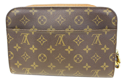 LOUIS VUITTON Monogram Canvas Orsay Brown Clutch