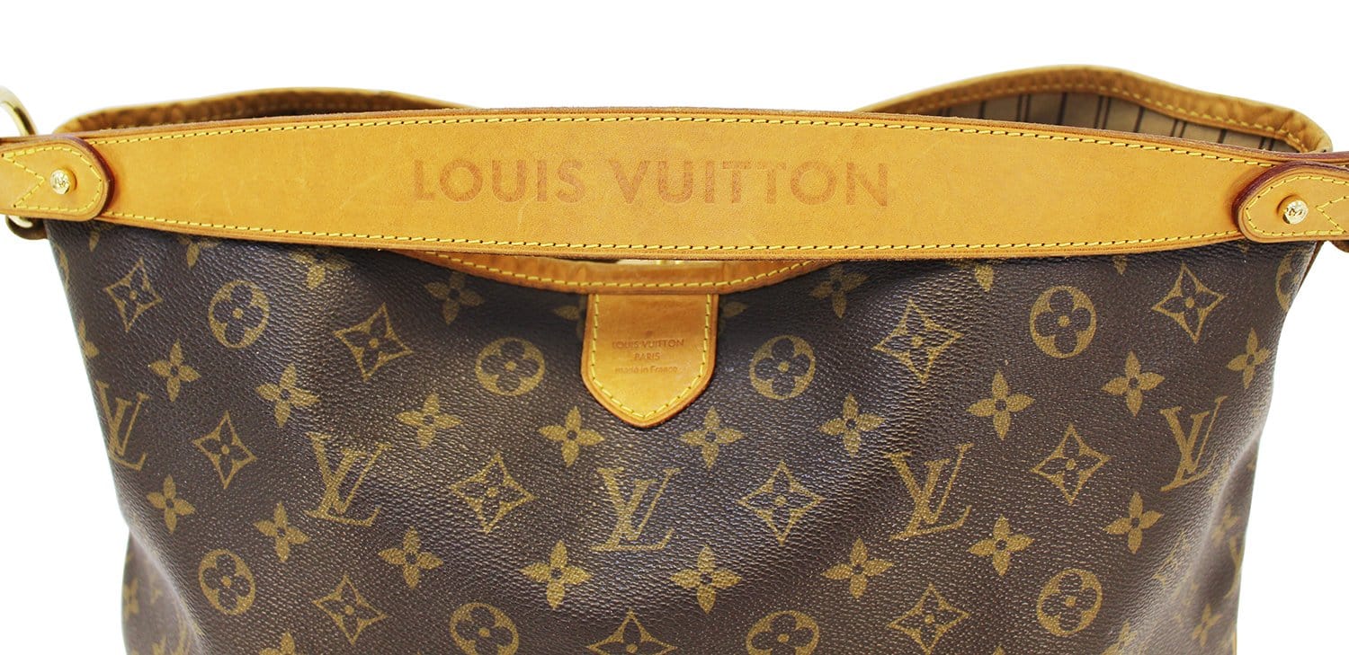 Authenticated Louis Vuitton Monogram Delightful PM Black Canvas Tote Bag