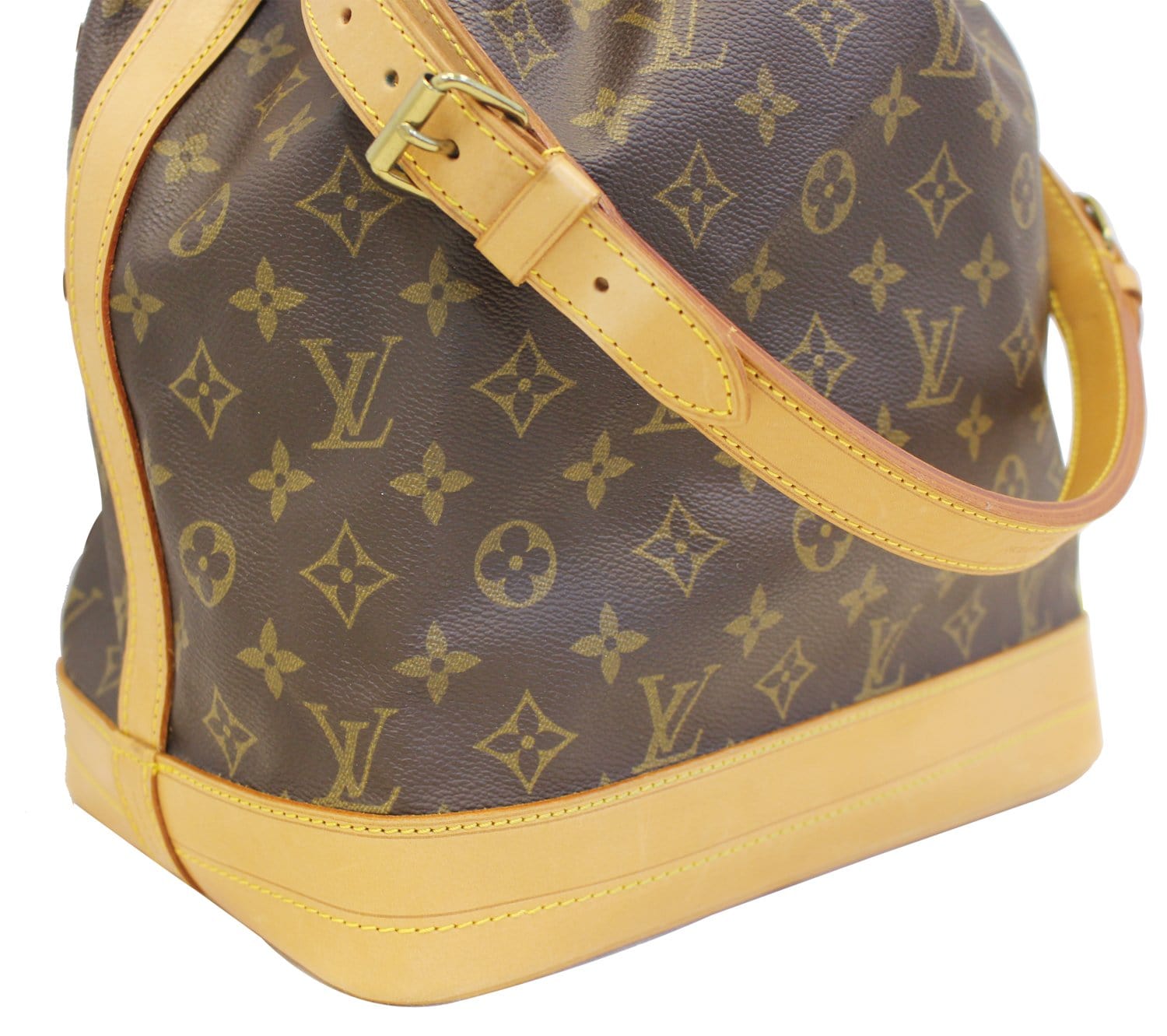 Louis+Vuitton+No%C3%A9+Shoulder+Bag+MM+Brown+Canvas for sale