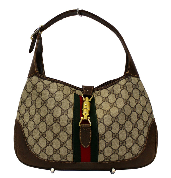 GUCCI Monogram GG Canvas Jackie O Hobo