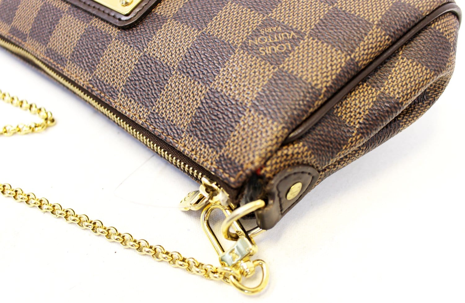 LOUIS VUITTON Damier Ebene Eva Accessories Pouch Crossbody Bag E4026