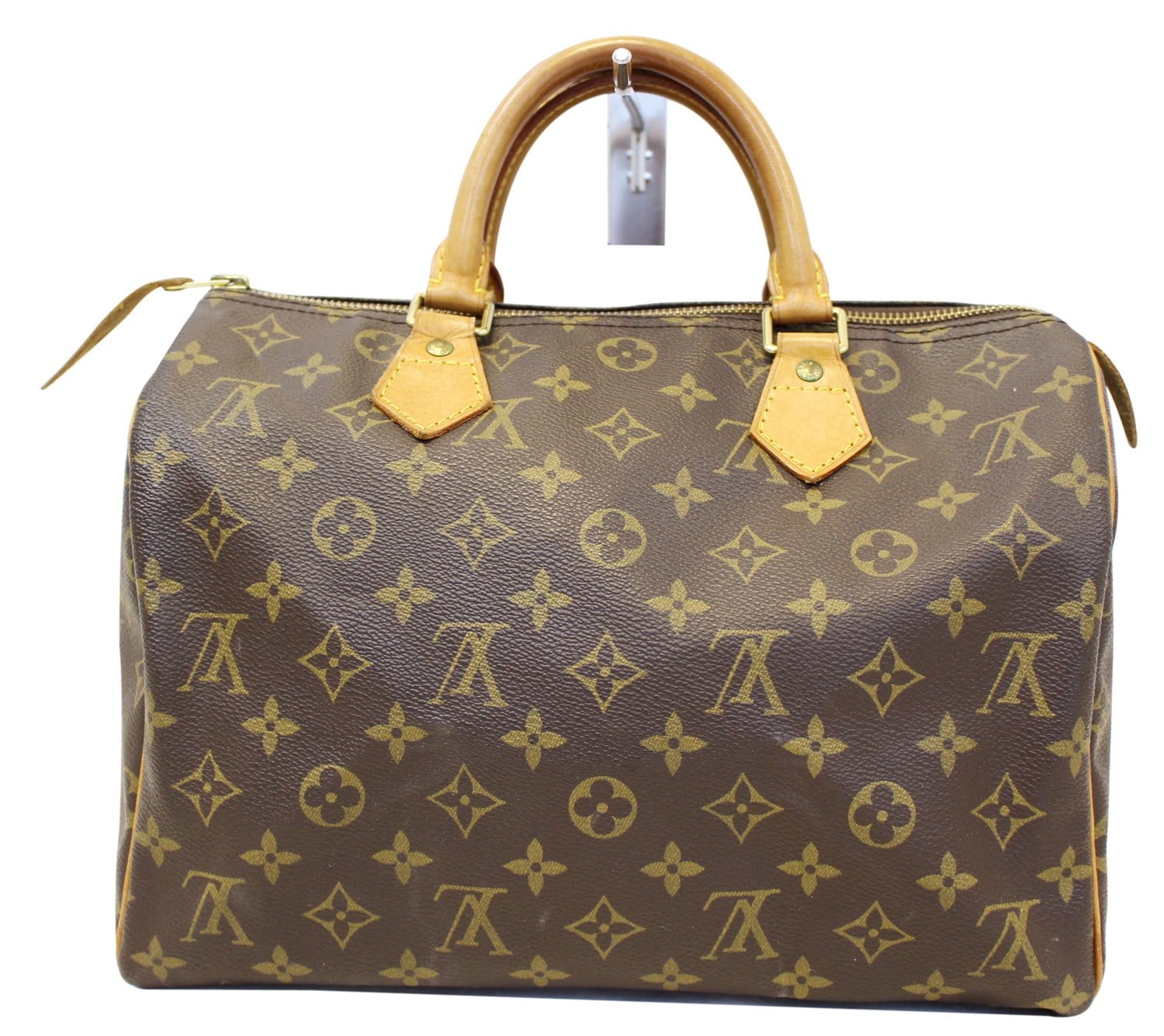 LOUIS VUITTON 13" Auth Monogram Red Brown Retiro Speedy