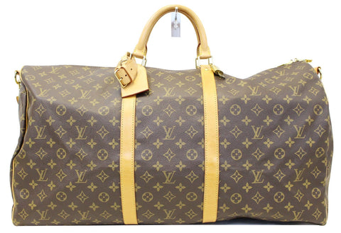 LOUIS VUITTON Monogram Canvas Keepall 60 Bandouliere Travel Bag