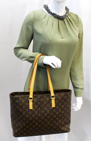 LOUIS VUITTON Monogram Canvas Luco Tote Brown Bag