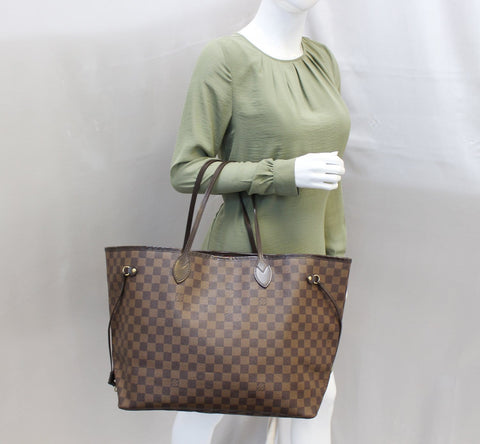 LOUIS VUITTON Damier Ebene Neverfull GM Tote Bag