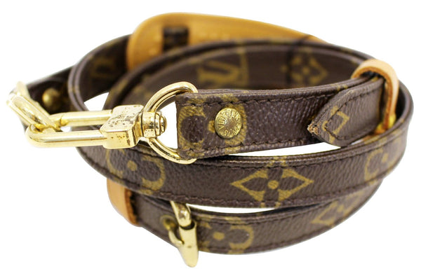 LOUIS VUITTON Monogram Brown Long Strap for LV Bags