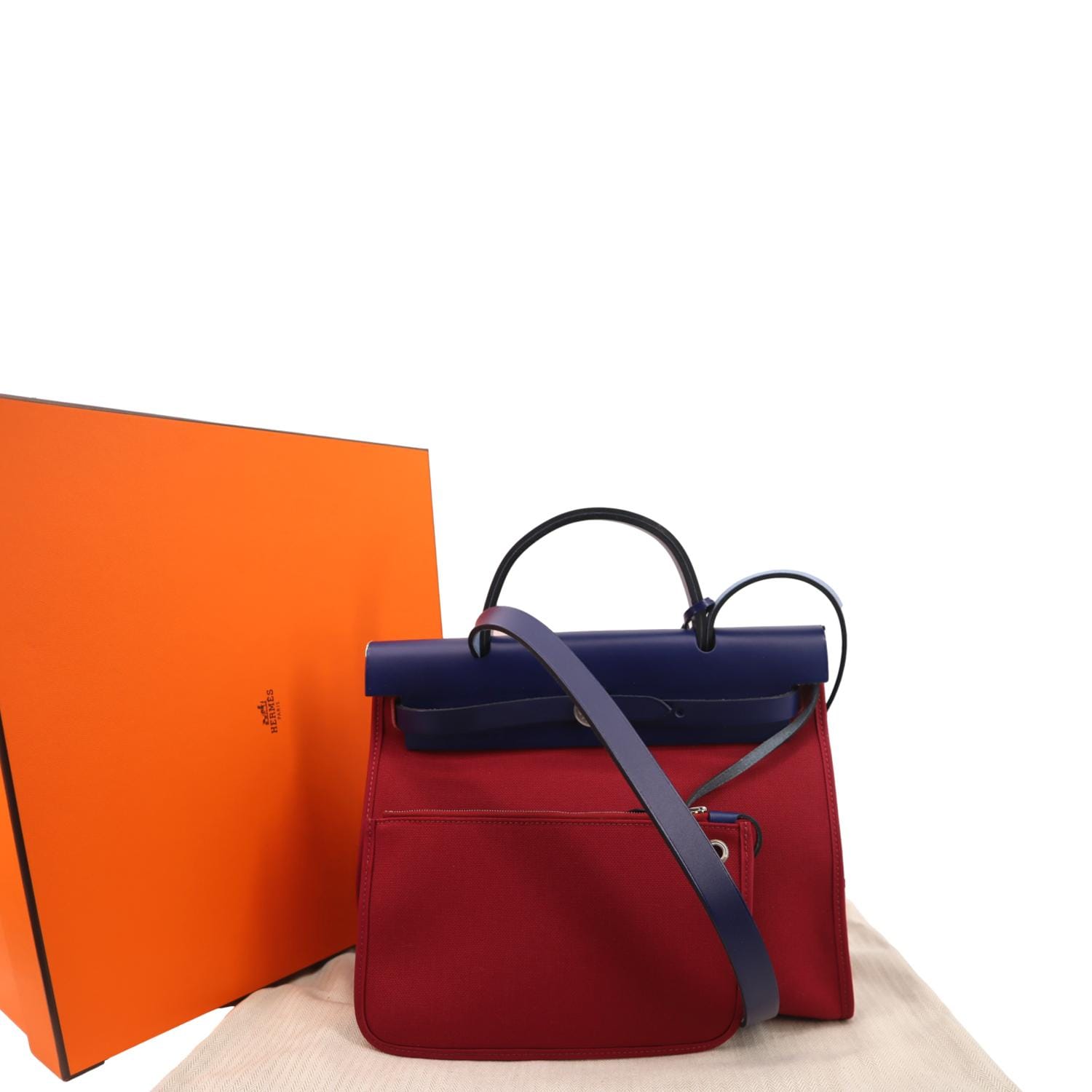 Buy Authentic, Preloved Hermes Toile Herbag Zip 31 with Pouch