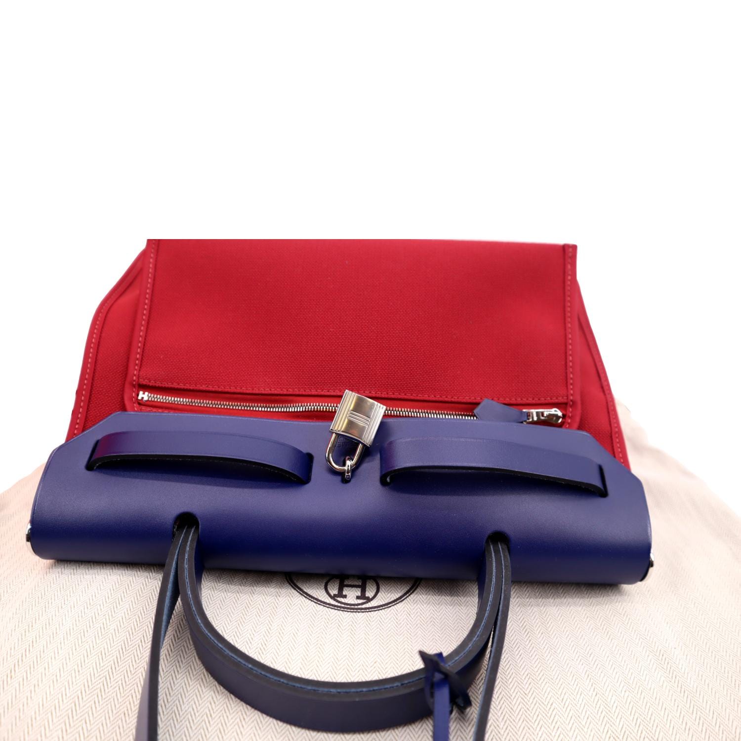 Hermès Toile Herbag Zip 31 - Red Shoulder Bags, Handbags
