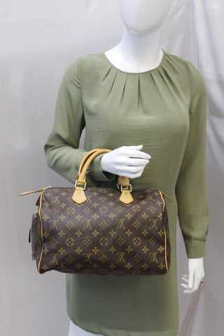 LOUIS VUITTON  Monogram Canvas Speedy 30 Satchel Bag