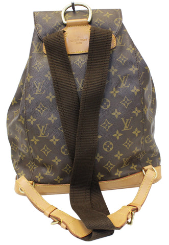 LOUIS VUITTON Montsouris GM Monogram Canvas Backpack Bag Brown 