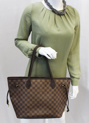 LOUIS VUITTON Damier Ebene Neverfull MM Tote Bag