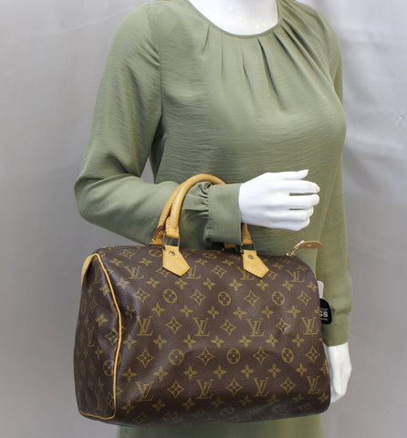 LOUIS VUITTON Used Handbag  Monogram Speedy 30 Satchel 