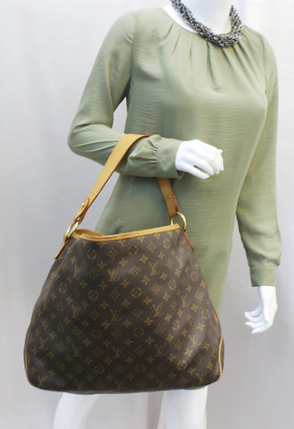 LOUIS VUITTON Monogram Canvas Delightful MM Tote Shoulder Bag